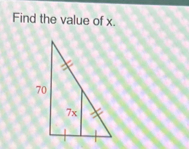 Solved Find the value of x. | Chegg.com