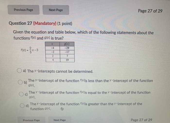 Previous Page Next Page Question 17 Mandatory 1 Chegg Com