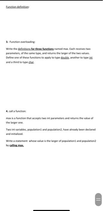 Solved 1. Default arguments: Write the function prototype | Chegg.com