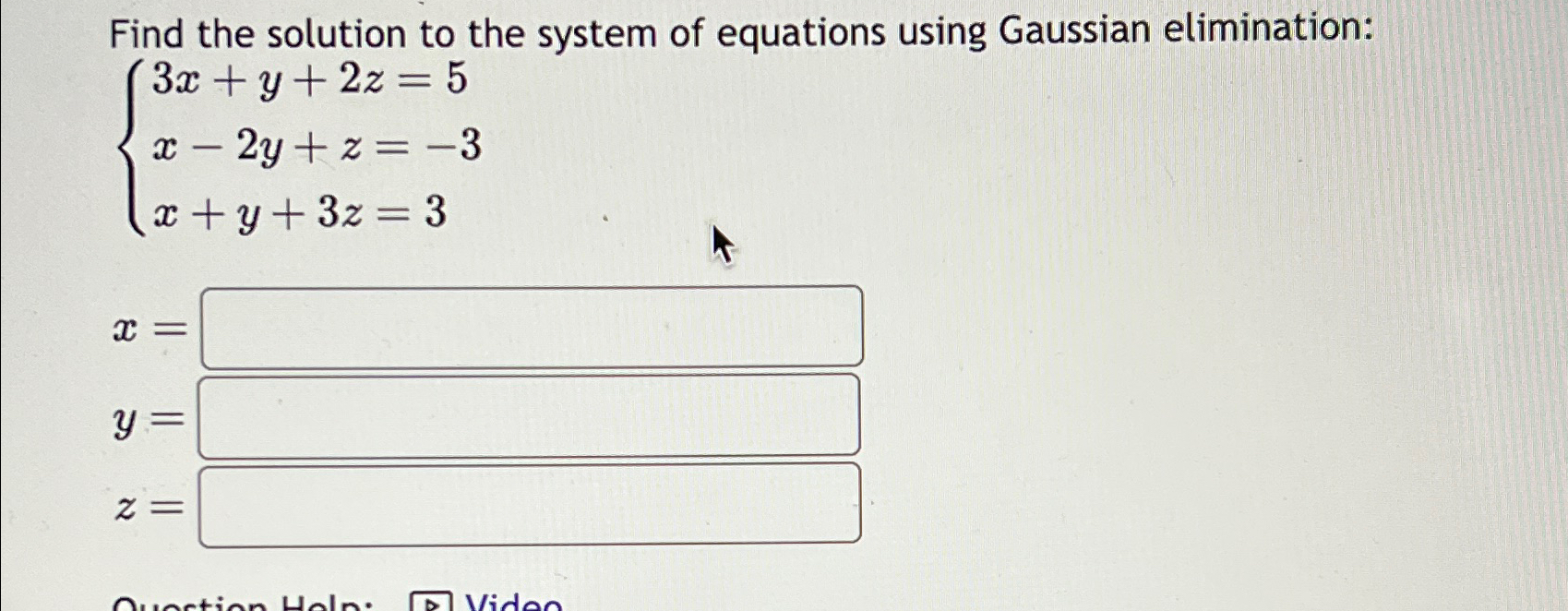 Solved Find the solution to the system of equations using | Chegg.com