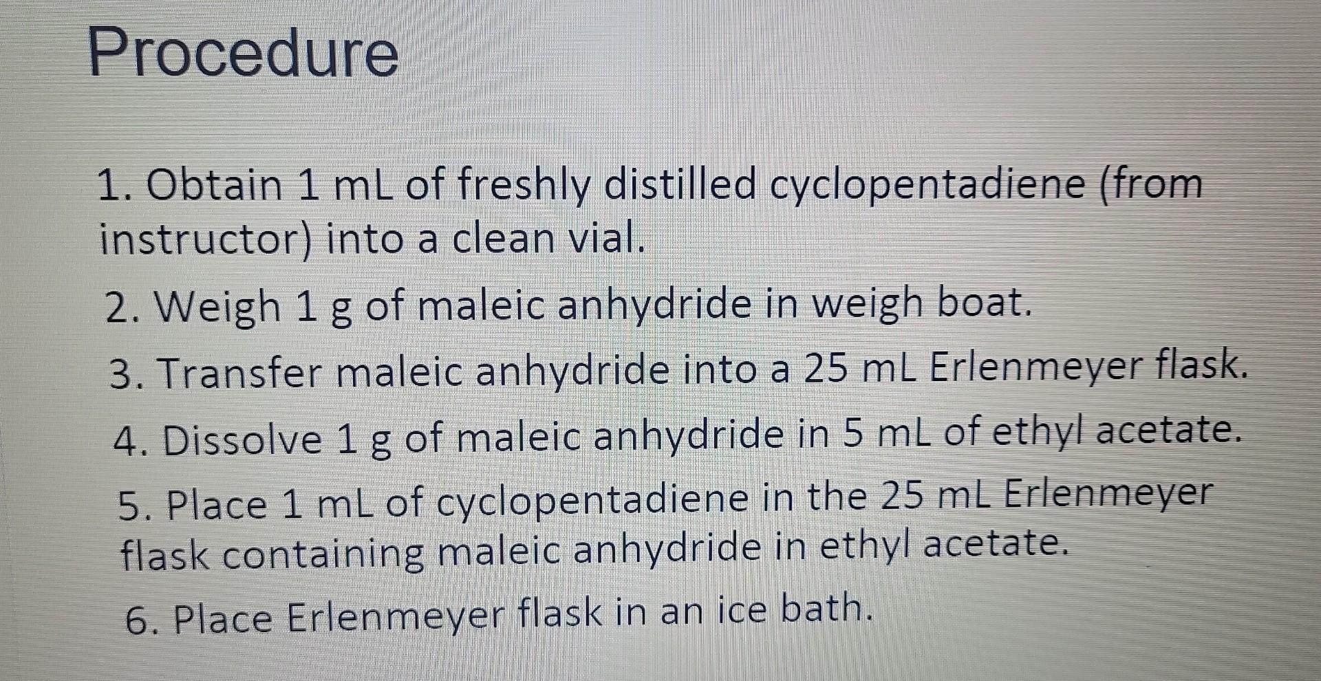 Solved Maleic anhydride cis-Norbornene-5,6-endo-dicarboxylic | Chegg.com