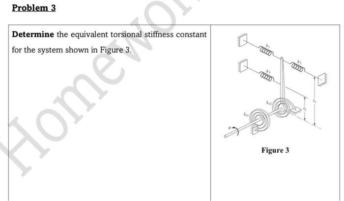 Solved Determine The Equivalent Torsional Stiffness Constant | Chegg.com