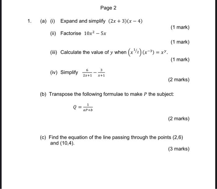 solved-1-page-2-a-i-expand-and-simplify-2x-3-x-4-chegg