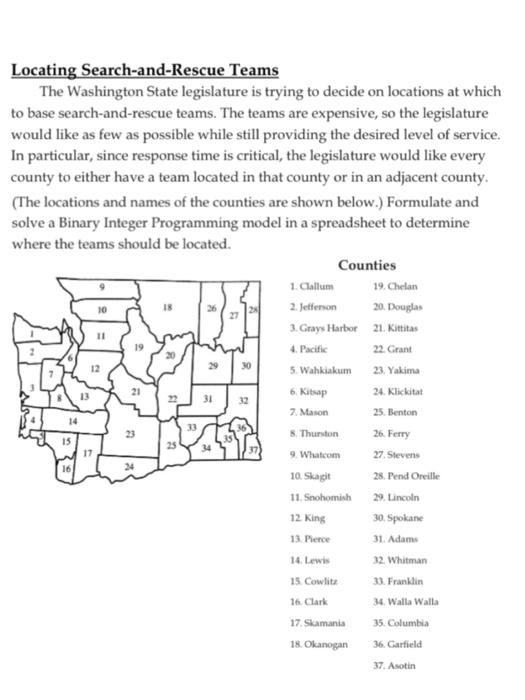 Solved 18 26 20 Locating Search-and-Rescue Teams The | Chegg.com