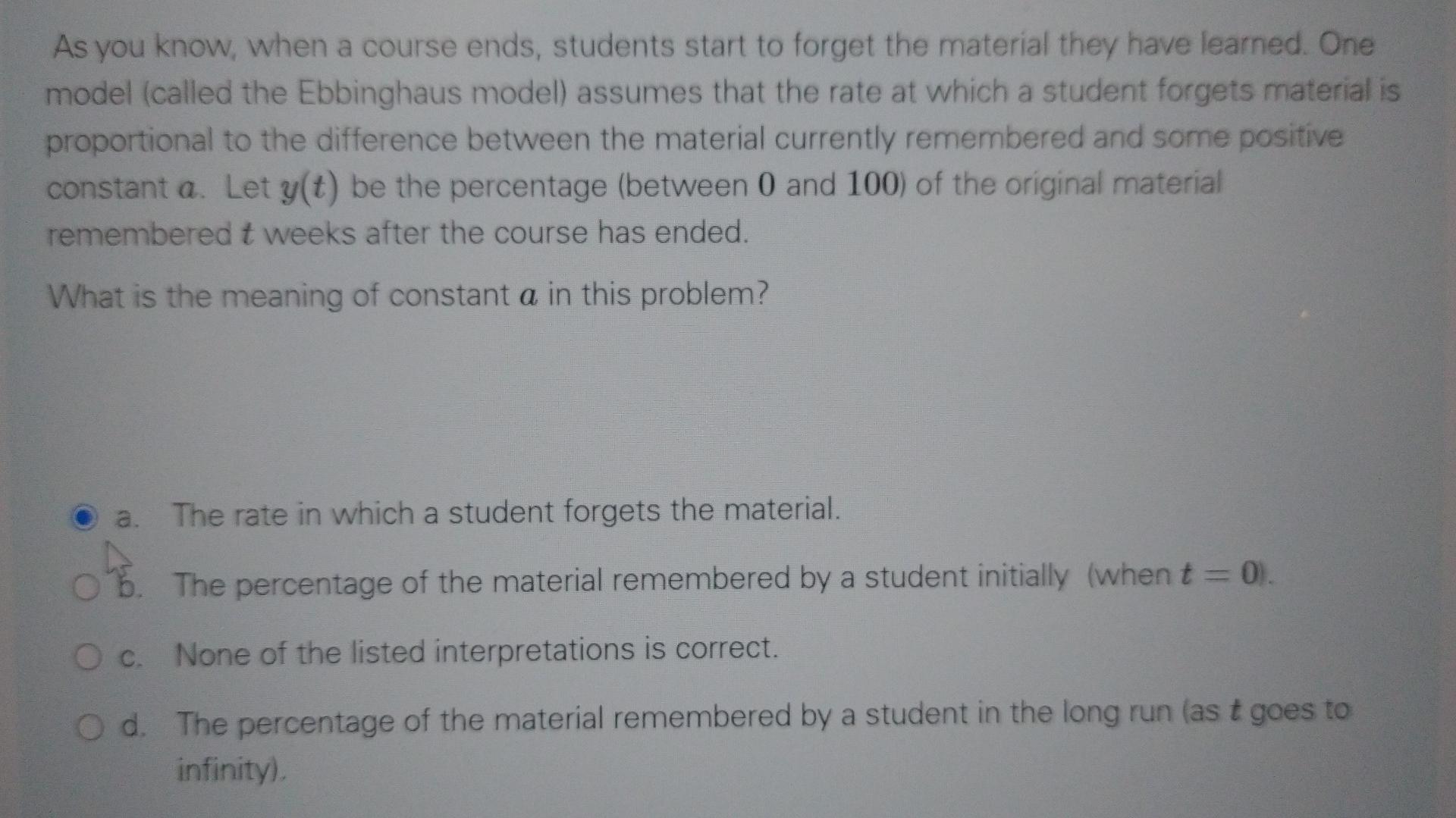 Solved As you know, when a course ends, students start to | Chegg.com