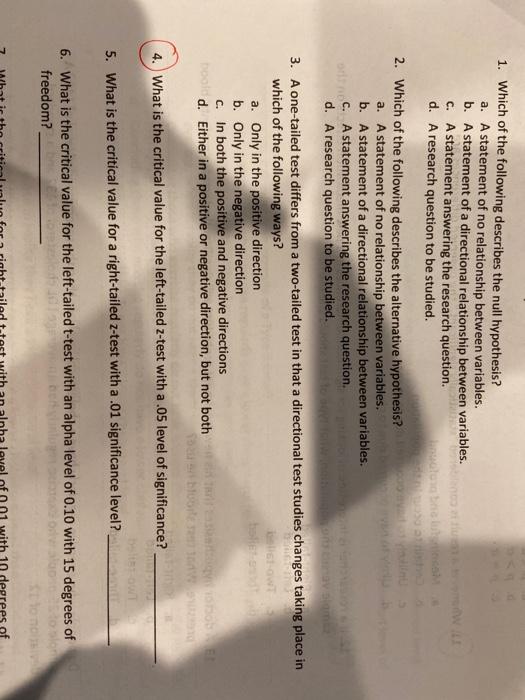 Solved please only help with the numbers circled, I have | Chegg.com