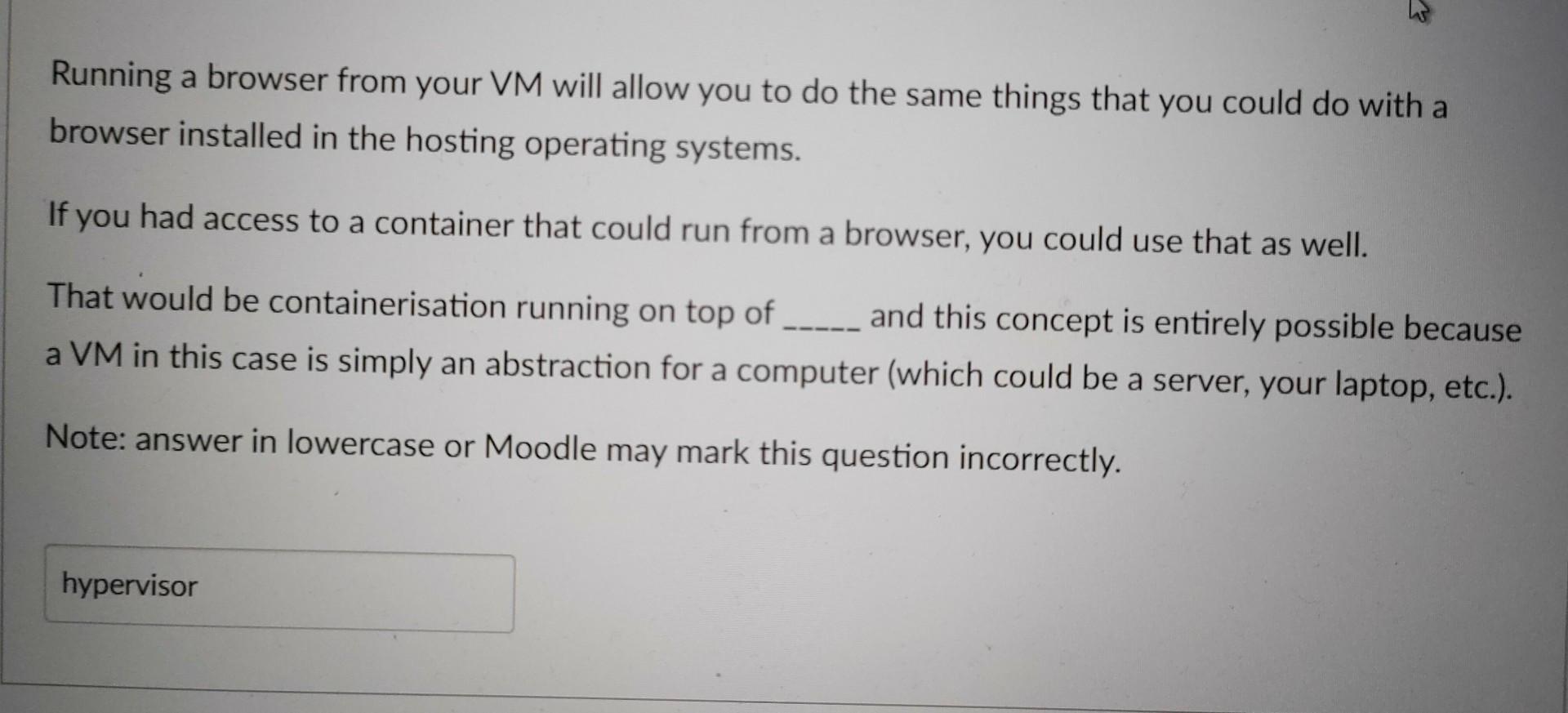 Solved A virtual machine abstracts a complete server | Chegg.com