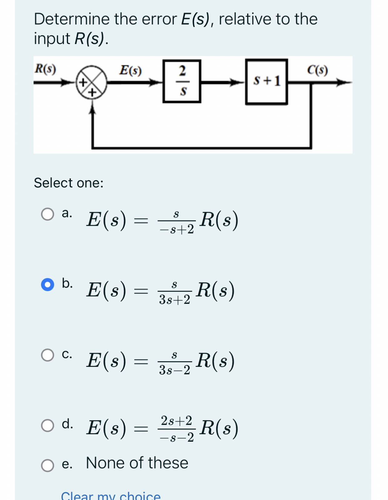 Solved Determine the error E(s), ﻿relative to the input | Chegg.com