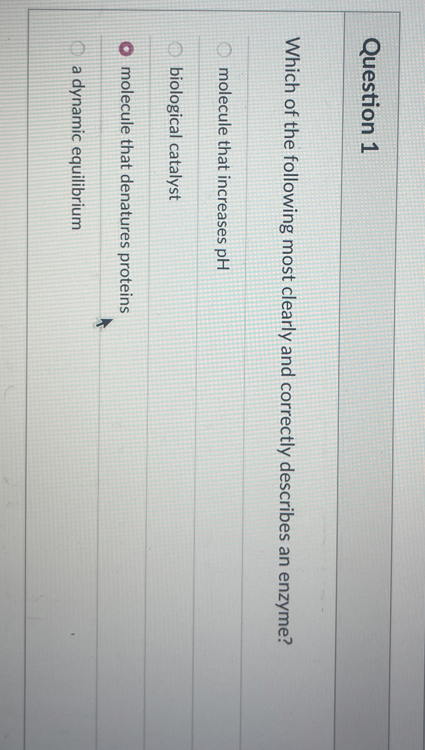 Solved Question 1Which of the following most clearly and | Chegg.com