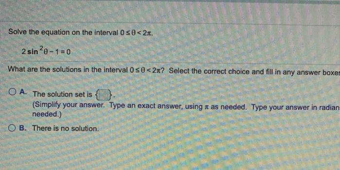 Solved Solve the equation on the interval 0 s0