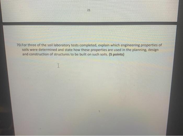 Solved 67. A soil sample has the following data: Degree of | Chegg.com