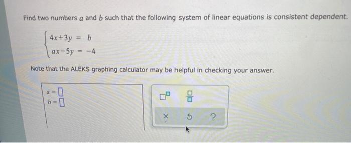 Solved Find Two Numbers A And B Such That The Following | Chegg.com