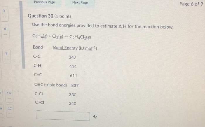 Solved Previous Page Next Page Page 6 of 9 Question 30 1 Chegg