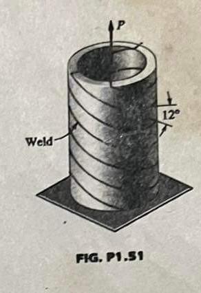 Solved 1.51 The Tubular Tension Member Is Fabricated By 