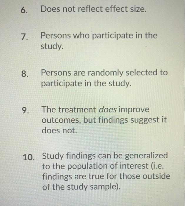 random assignment external validity