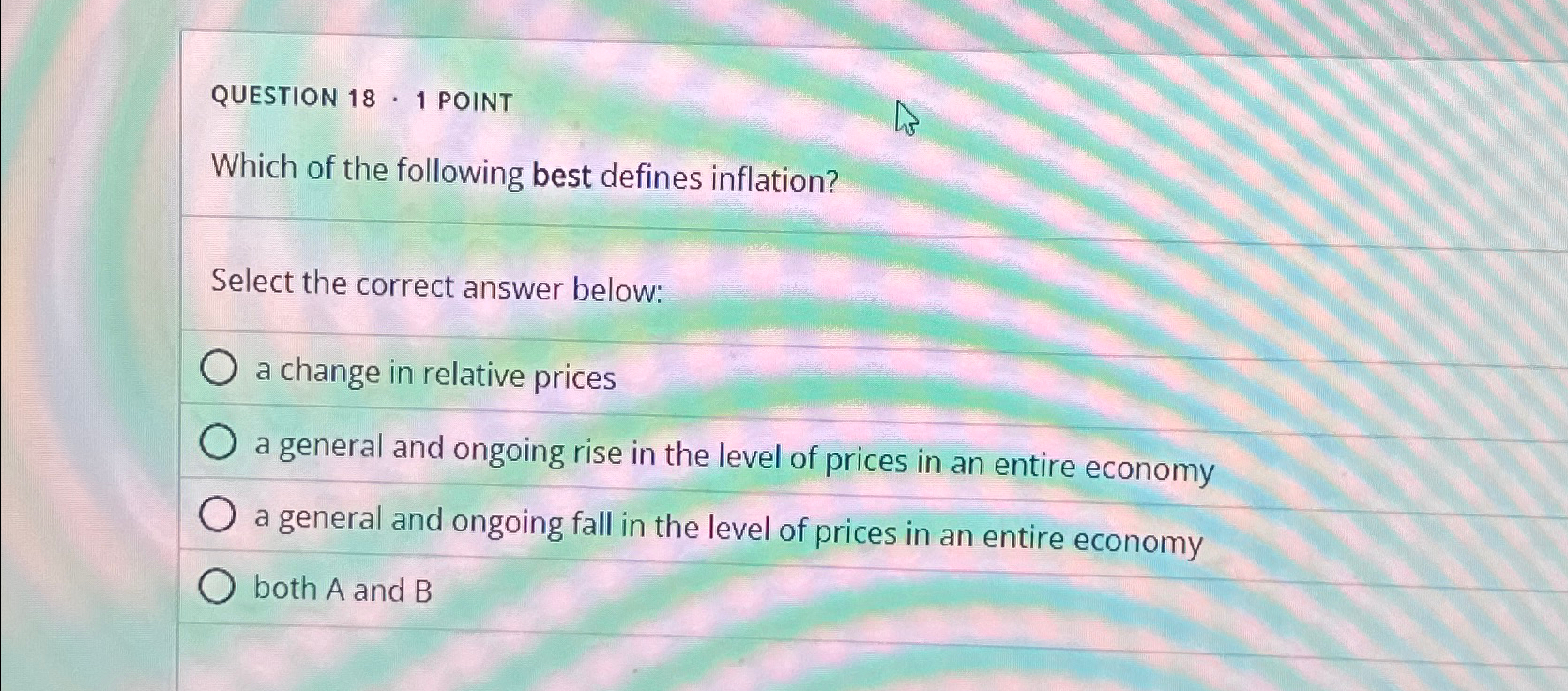 Solved QUESTION 18 - 1 ﻿POINTWhich Of The Following Best | Chegg.com