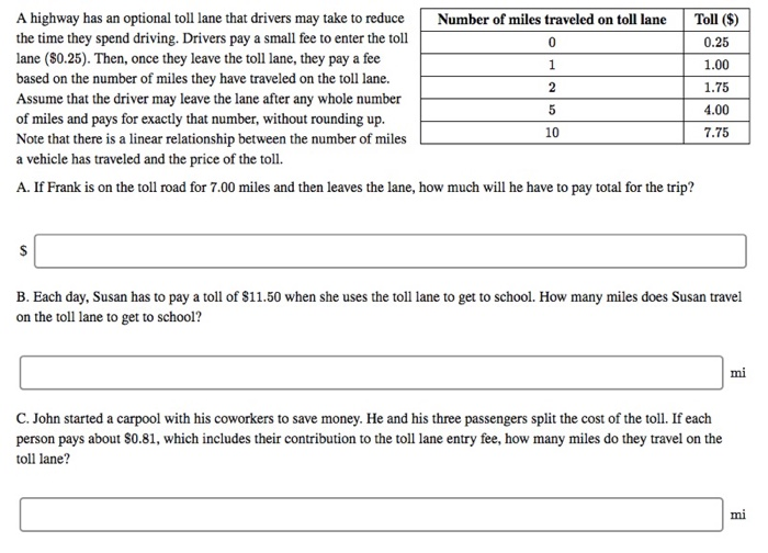 Solved A highway has an optional toll lane that drivers may | Chegg.com