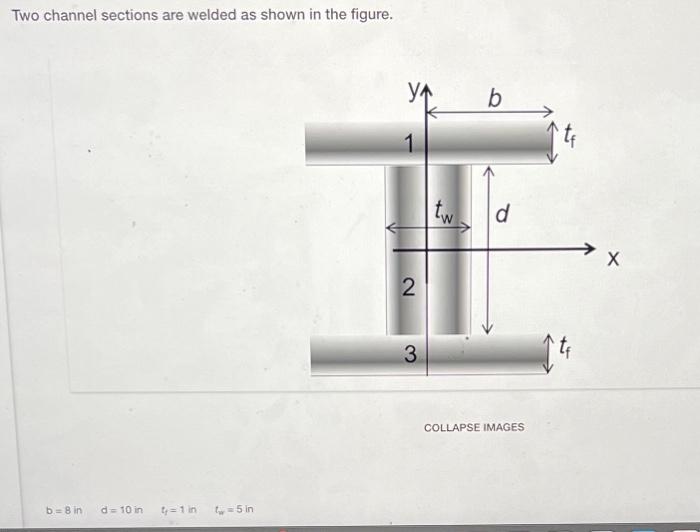 Solved Two Channel Sections Are Welded As Shown In The | Chegg.com