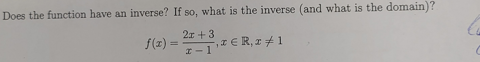 Solved Does the function have an inverse? If so, ﻿what is | Chegg.com