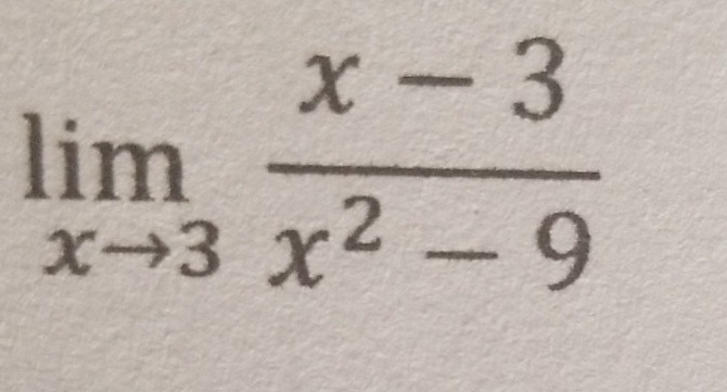 Solved x - 3 lim - x-3 x2 - 9 | Chegg.com