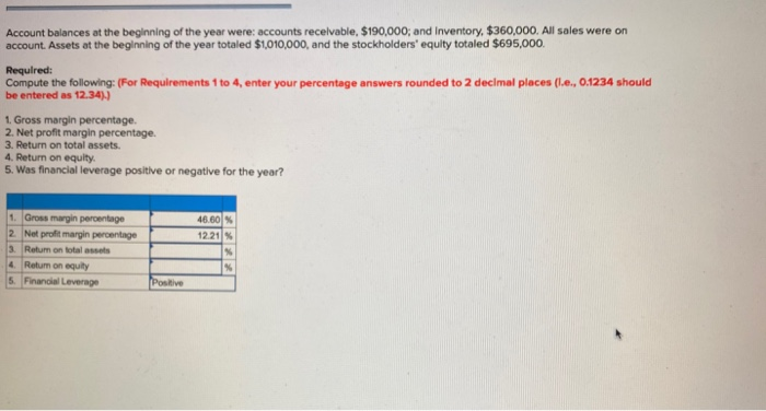 Solved compute return on total assets and return on | Chegg.com