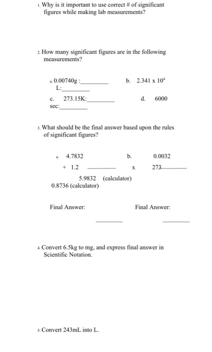 Solved 1. Why is it important to use correct # of | Chegg.com