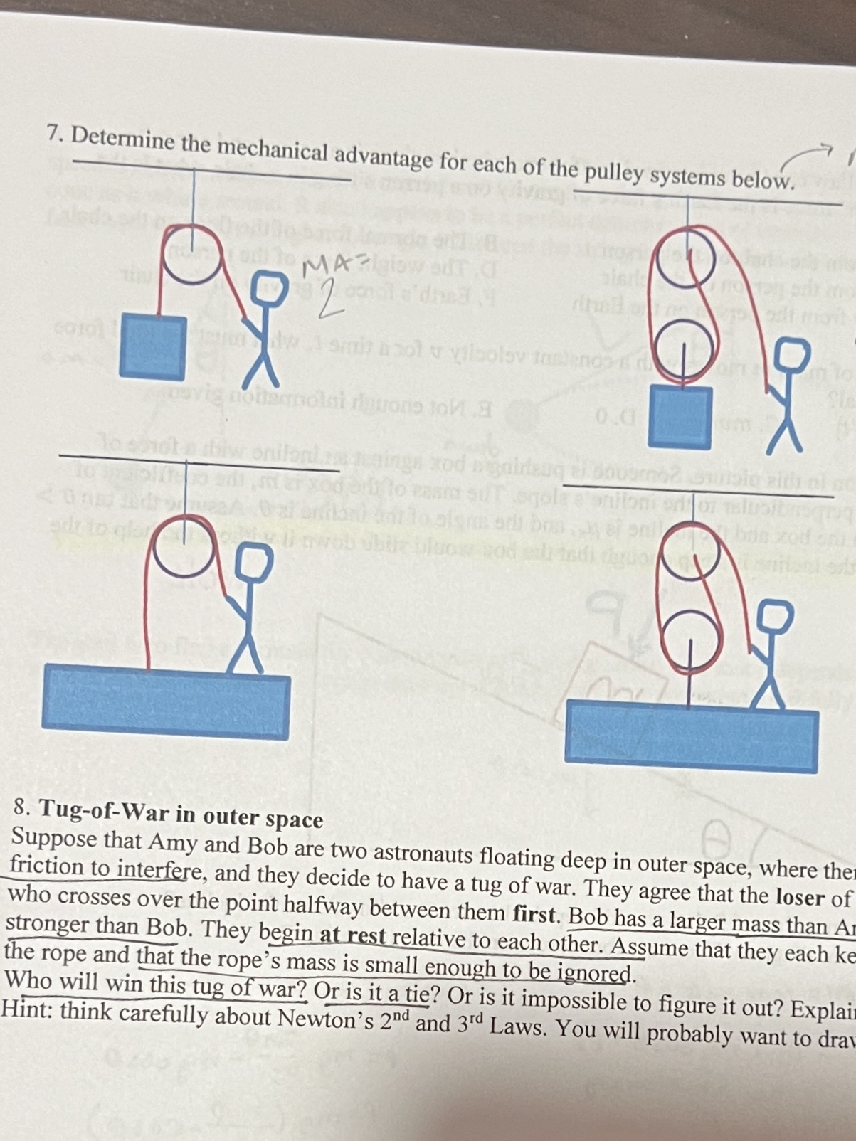 Solved 7 ï Determine The Mechanical Advantage For Each Of Chegg Solved 7 ï Determine The Mechanical Advantage For Each Of Chegg