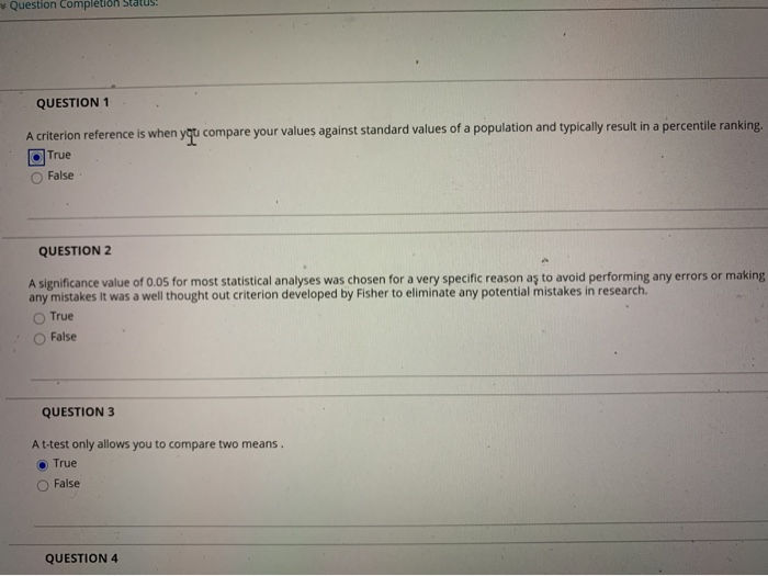 Solved Question Completion Status: QUESTION 1 A criterion | Chegg.com
