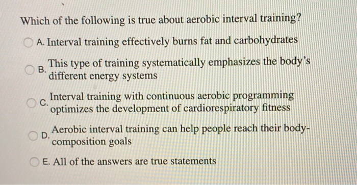 Aerobic interval discount