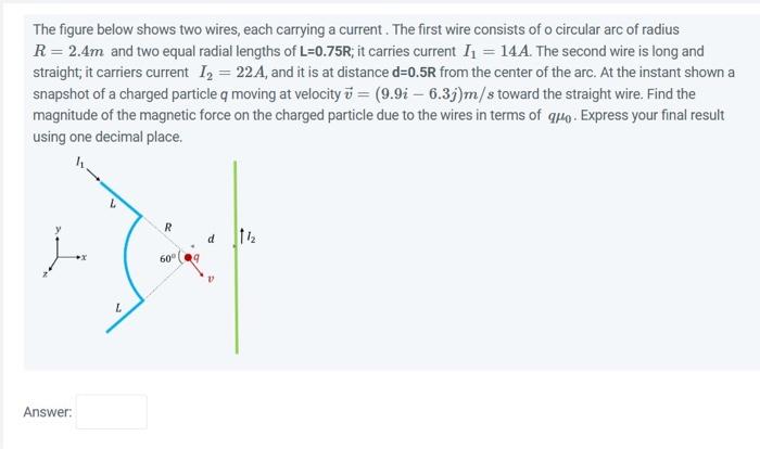 Solved The figure below shows two wires, each carrying a | Chegg.com