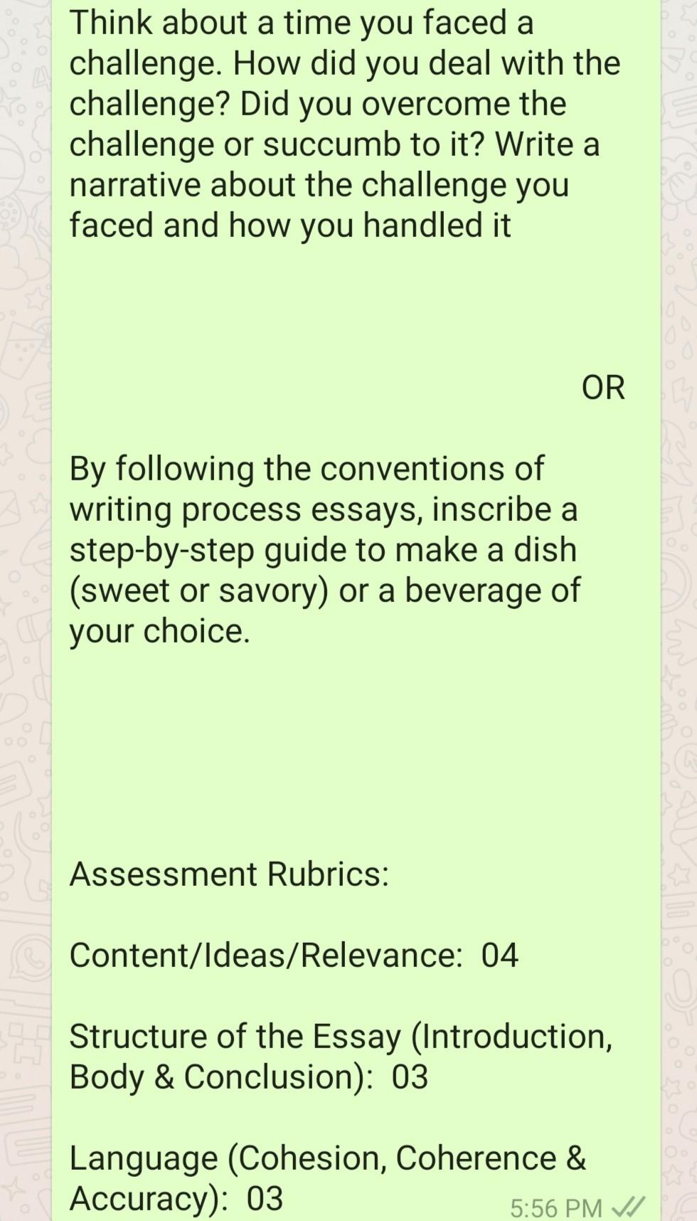 Solved Write An Essay Of 300 400 Words On Any One Of The Chegg Com