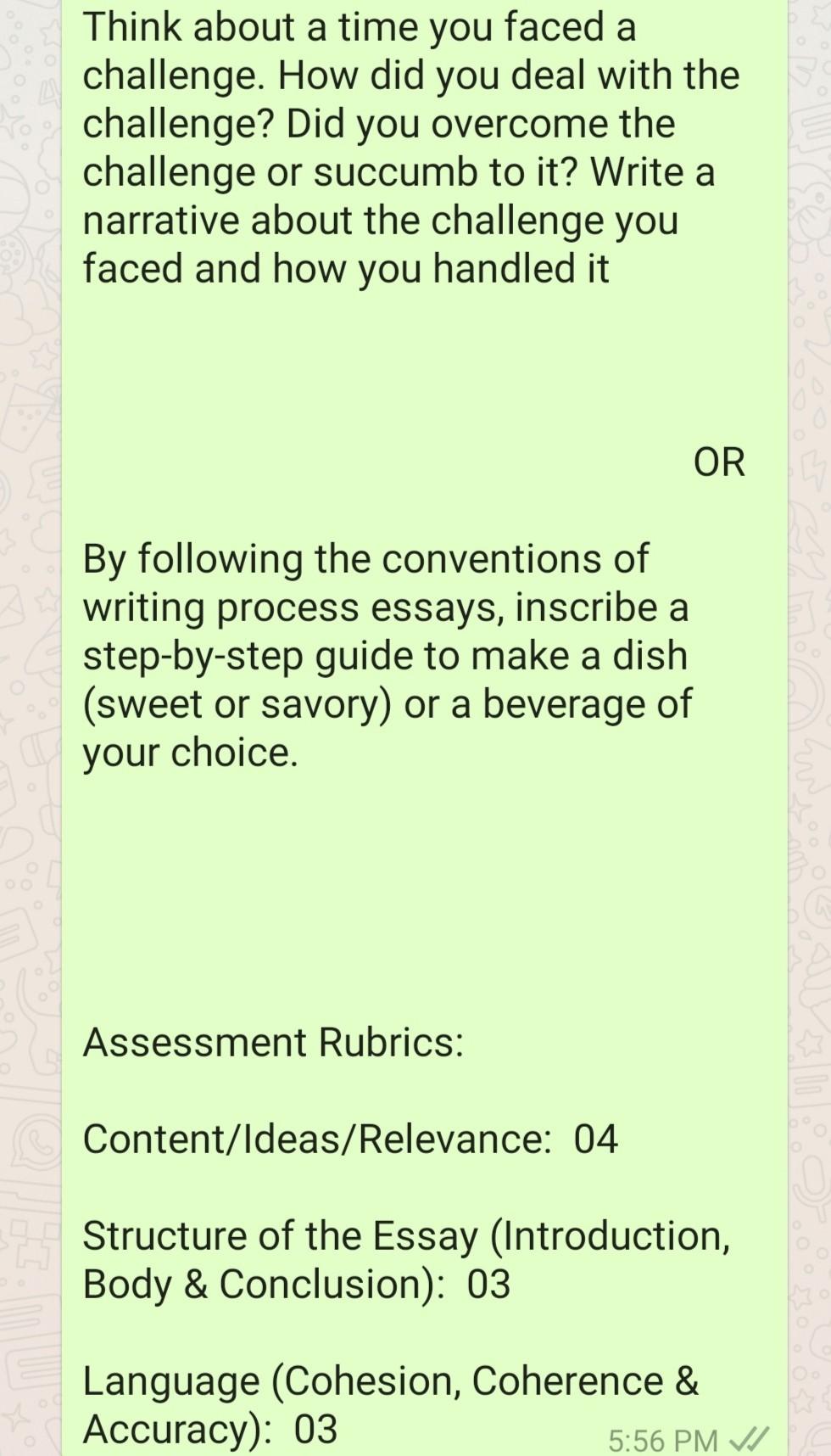 process paragraph topics