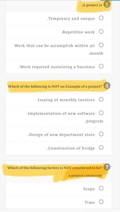 Solved All of the following are characteristics of a | Chegg.com