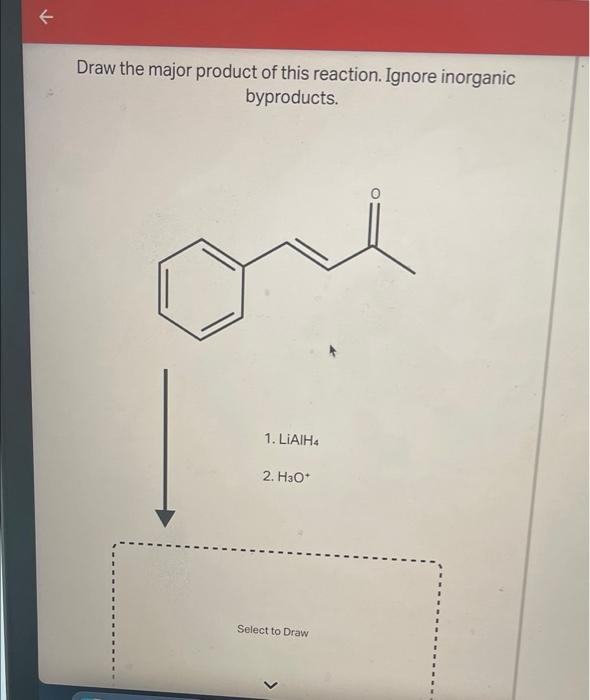 Solved Draw the major product of this reaction. Ignore