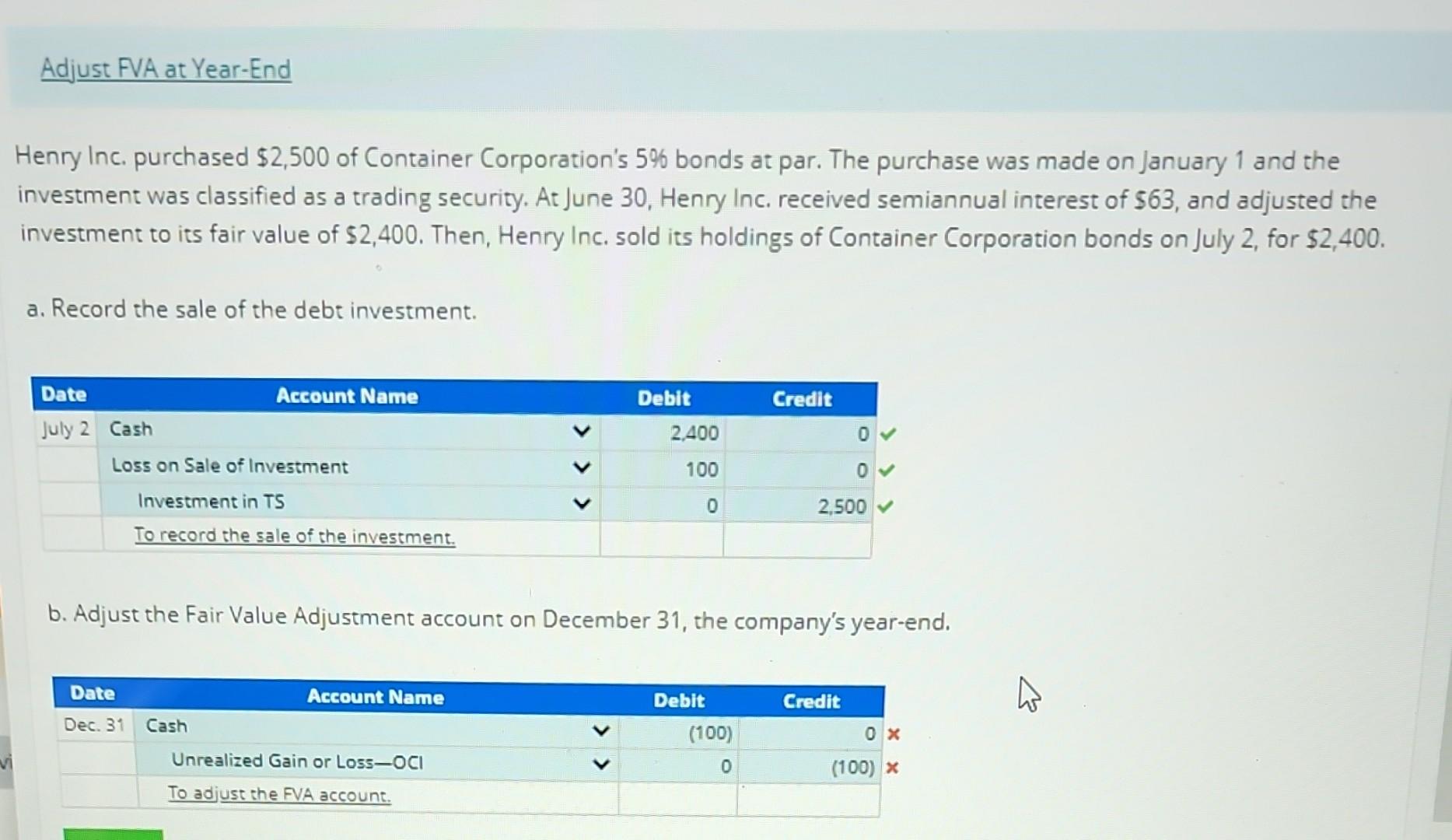 Solved Henry Inc. purchased $2,500 of Container | Chegg.com