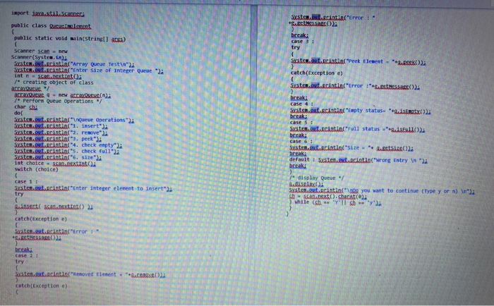 Solved Susto. Erintin("Error: cerSEO) break; case 3: try | Chegg.com