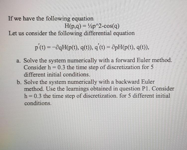 Solved If We Have The Following Equation H P Q 2p 2 C Chegg Com