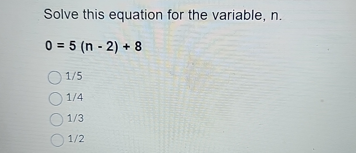Solved Solve this equation for the variable, | Chegg.com