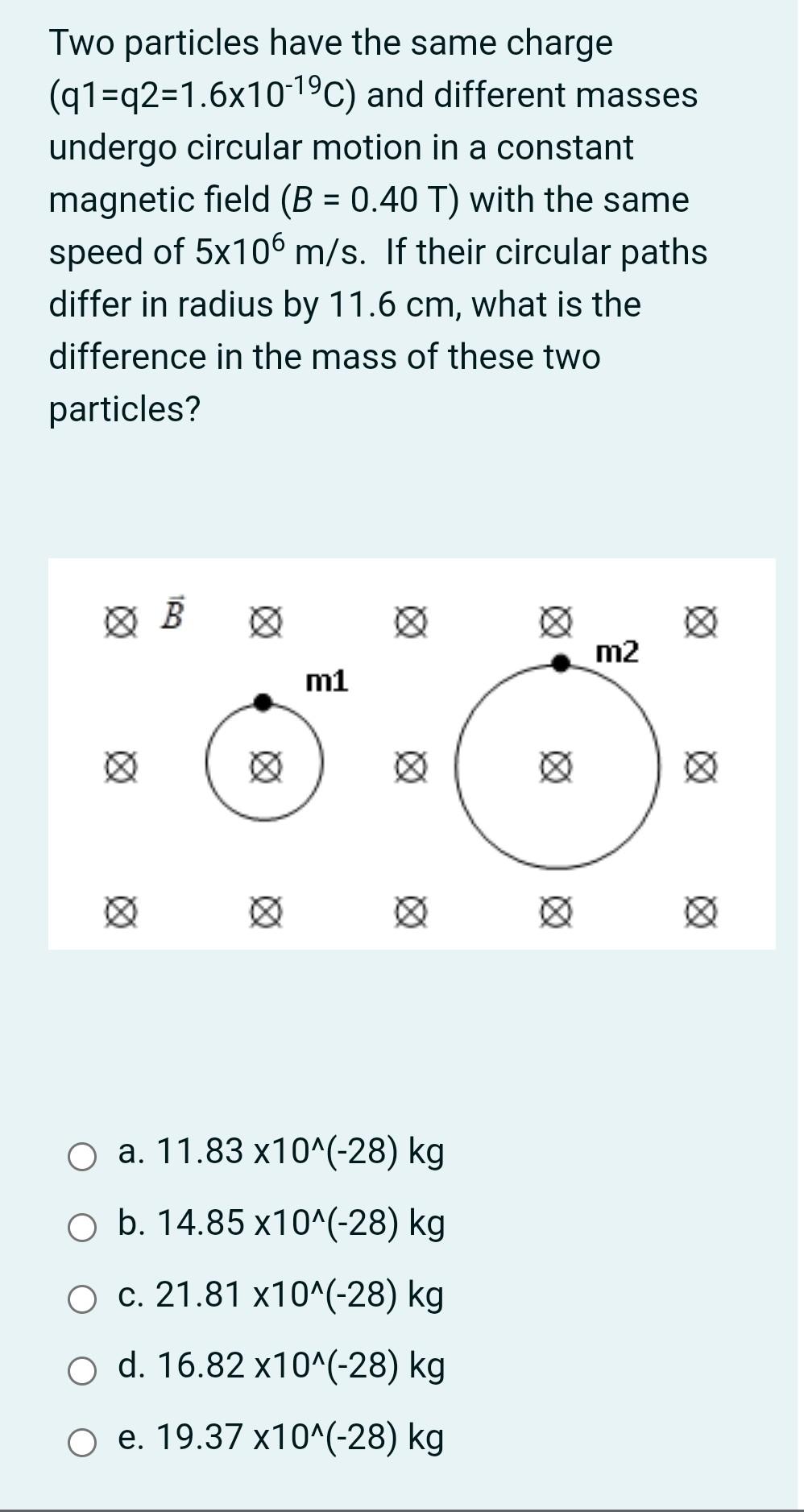 Solved Two particles have the same charge (q1=q2=1.6x10-19C) | Chegg.com
