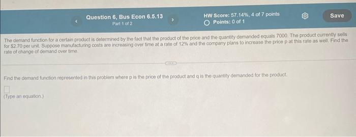 Solved The demand function for a certain product is | Chegg.com