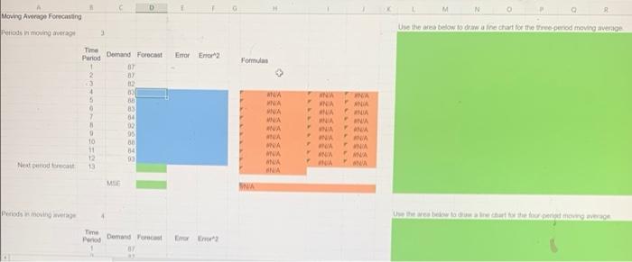 Solved Excel Online Activity: Moving Average A retail store | Chegg.com