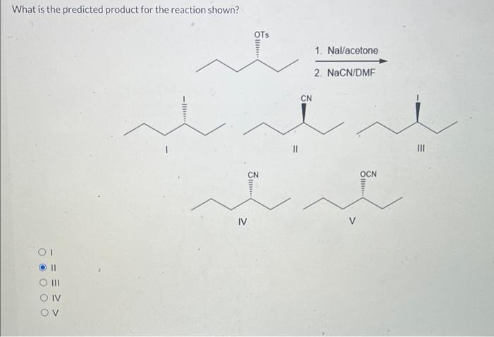 Solved What is the predicted product for the reaction shown? | Chegg.com
