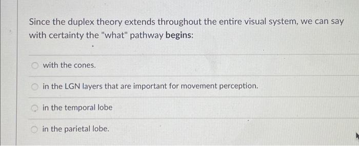 Solved Since the duplex theory extends throughout the entire | Chegg.com
