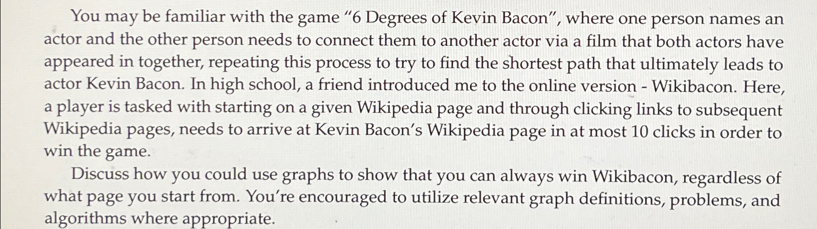You may be familiar with the game 