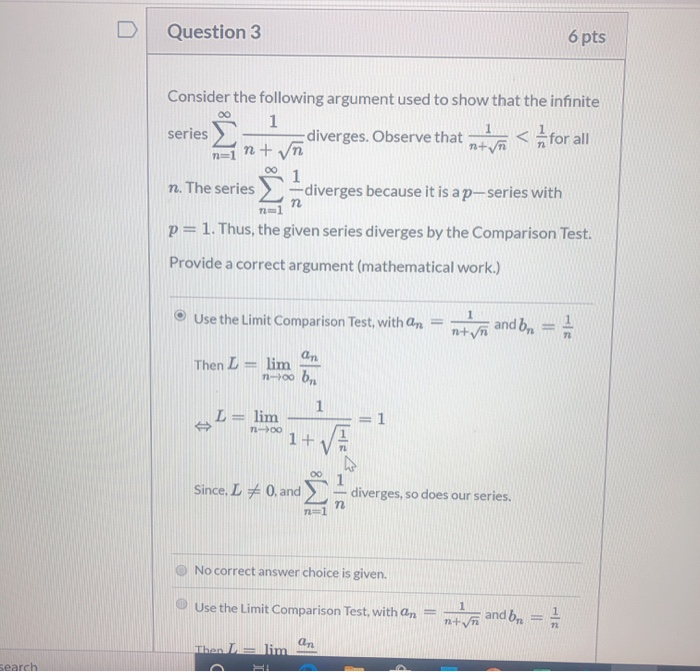 Solved Question 3 6 pts Consider the following argument used | Chegg.com