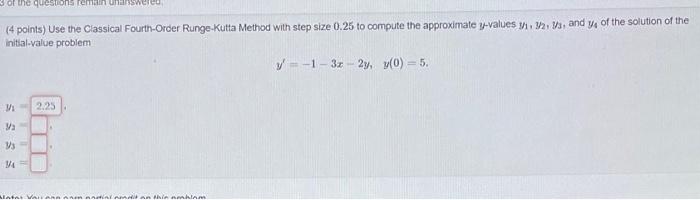 Solved (4. points) Use the Classical Fourth-Order. | Chegg.com