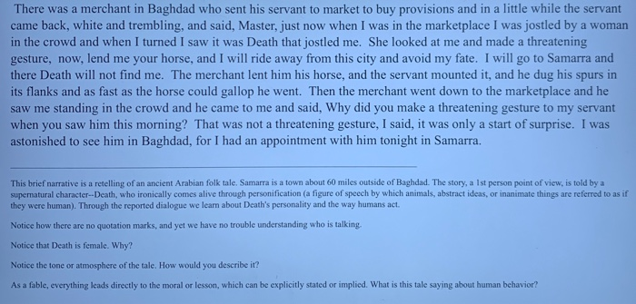 appointment in samarra fable