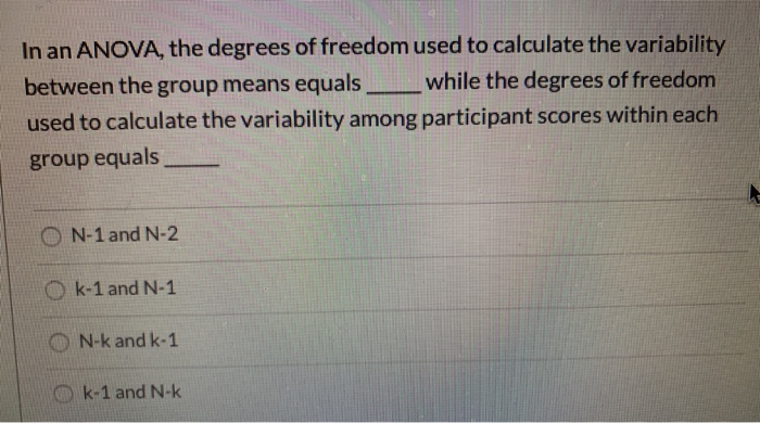 calculating degrees of freedom mixed factor anova