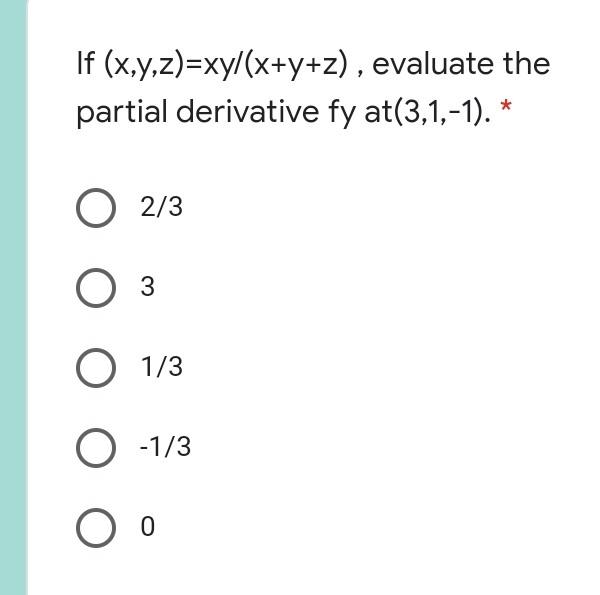 Solved If X Y Z Xy X Y Z Evaluate The Partial Deriva Chegg Com