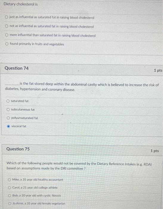 Solved Dietary cholesterol is just as influential as | Chegg.com